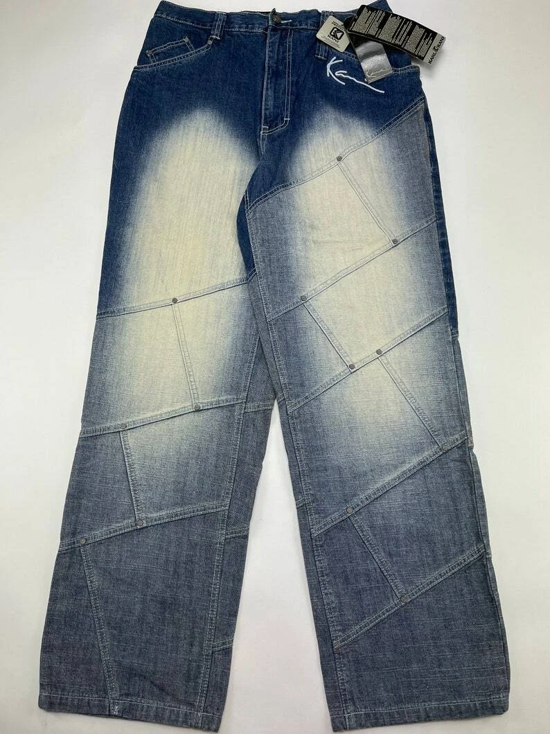 KARL KANI jeans 90s vintage old school deadstock baggy loose pants 1990s W32 NWT