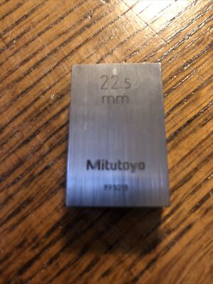 22.5Mm Mitutoyo Steel Rectangular Gauge Gage Block Precision Measuring Machinist