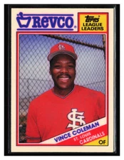 1988 Topps Revco League Leaders #3 Vince Coleman