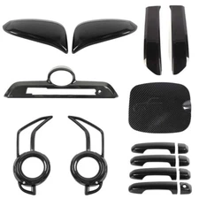 16x Carbon Exterior Fog Light Door Cover Trims Set For 4Runner 14-23 SR5/TRD Pro