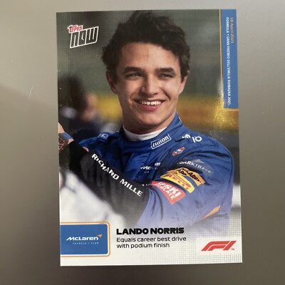 Lando Norris Topps Now F1 2021 #005 Equals Best Career Finish Print Run 7755