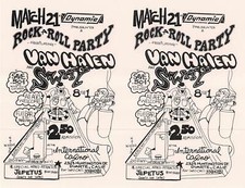 Van Halen Concert Flyer 1975 International Casino - Double Flyer