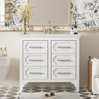 36' Bathroom Vanity Cabinet with Sink Bathroom Storage Cabinet with 4 Drawers