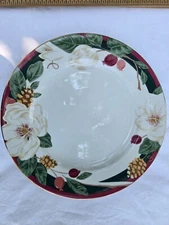 Set Of Four 4 “Magnolia” By Tienshan Fine China Dinner Plates 10 1/2 In. #OSSH