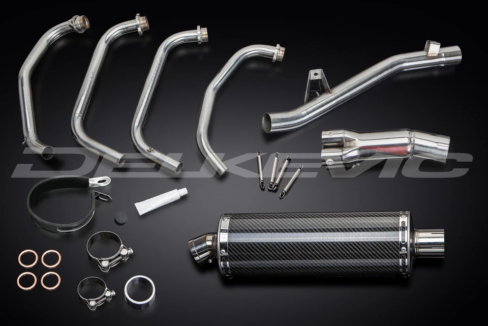 Silenciador de carbono ovalado 4-1 14" escape completo Suzuki GSF1200 Bandit 1995-2005 Foto 3 de 4