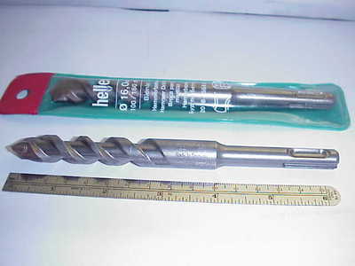 HELLER 5/8'' X 4'' HIGH QUALITY GERMAN CARBIDE TIP SDS PLUS HAMMER DRILL BIT- NEW