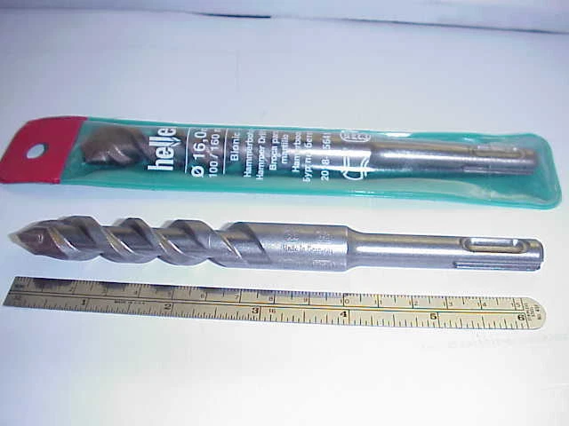 HELLER 5/8" X 4" HIGH QUALITY GERMAN CARBIDE TIP SDS PLUS HAMMER DRILL BIT- NEW