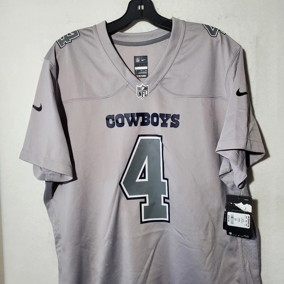 Dak Prescott Даллас ковбои Джерси женщин 2 X футбол серый Nike на поле новый с Ярлыками  - Изображение 4 из 4