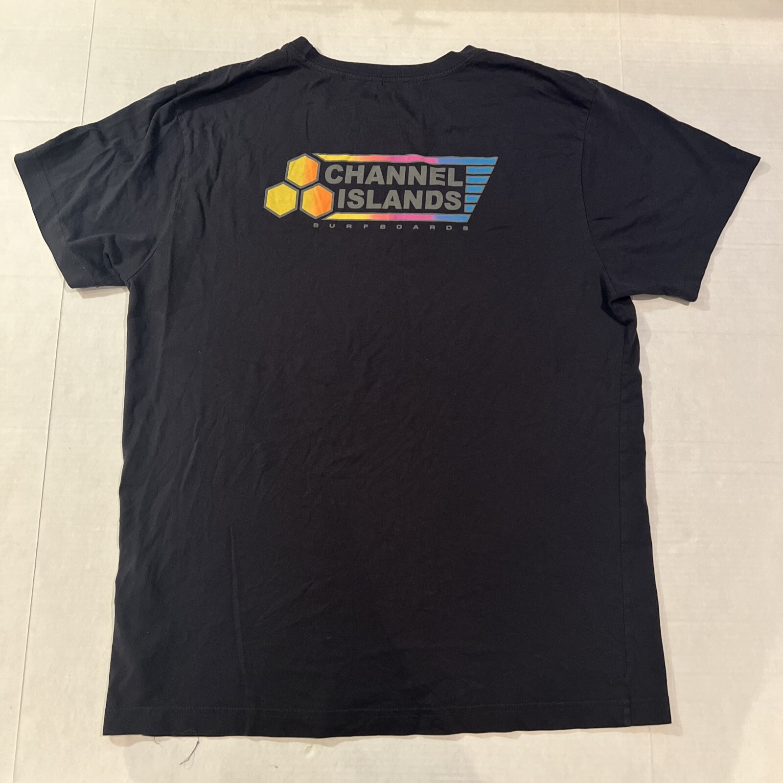 CAMISA DE SURF NUEVA SIN ETIQUETAS CHANNEL ISLANDS AL MERRICK HONEYCOMB Surf XL Negra