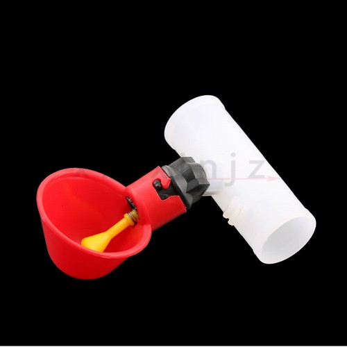 12pcs Poultry Water Drinking Cups Automatic Chicken Drinker w/ 3/4" tee - Picture 3 of 5