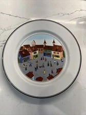 VILLEROY & BOCH Design Naif  Design Village  8" Salad Plate Small Nick Not Chip