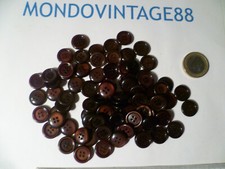 80 BOTTONI 4 FORI COLOR MARRONE 1,3 CM RESINA SARTORIA PANTALONE CAMICIA GILET