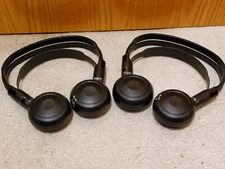 Pair of (2) HONDA Single Channel Wireless Headphones Overhead DVD Entertainment