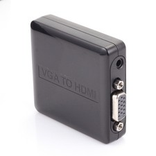 Mini VGA  R/L Audio to HDMI 1080p Converter Adapter  Power Cable F Notebook TV