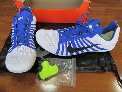NIKE Zoom D Track Spikes Size 8.5 White Black Blue ZOOM RIVAL MULTI - D - 102 WHITE/BLACK | Performance Running  main image 4