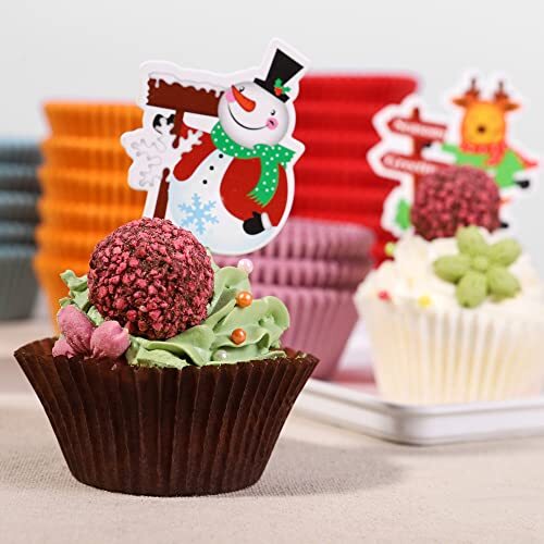 Caperci Standard Size Cupcake Liners - 200 Pack Natural Greaseproof Baking Cups For Muffins & Treats - View #4