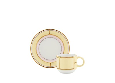 Ginori 1735 Diva - Tasse Ab Caffè mit Untertasse Diva Gelb Richard Ginori