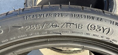 Set of TWO BRAND NEW 285/30ZR18 (93Y) Michelin Pilot Sport PS2