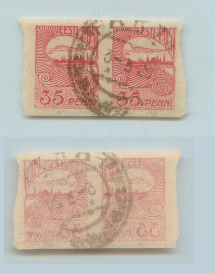 Estonia 1920 SC 41 used pair . rta9472 - Image 2 of 2