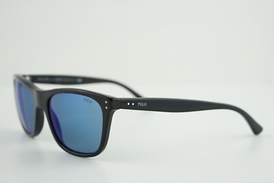 Ralph Lauren PH4071 Mirrored Sunglasses 55/19 140 / Polo Ralph Lauren PH 4071 5001/55 Black/Blue Mirrored Ice 55  main image 4