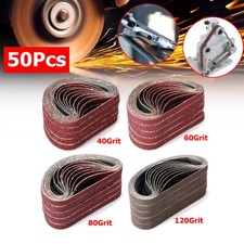 50tlg 10x330mm Schleifbänder Körnung Aluminiumoxid Schleifer Schleifpapier