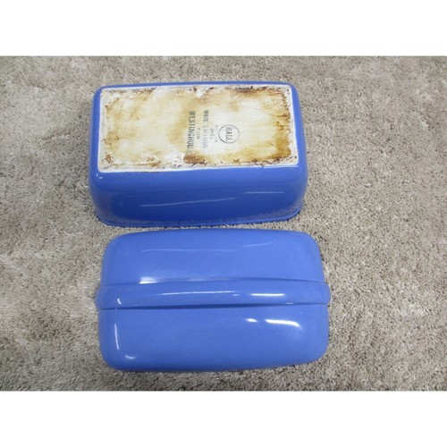 WESTINGHOUSE BLUE CERAMIC LOAF PAN REFRIGERATOR DISH WITH DEFECTS VINTAGE - Picture 6 of 12