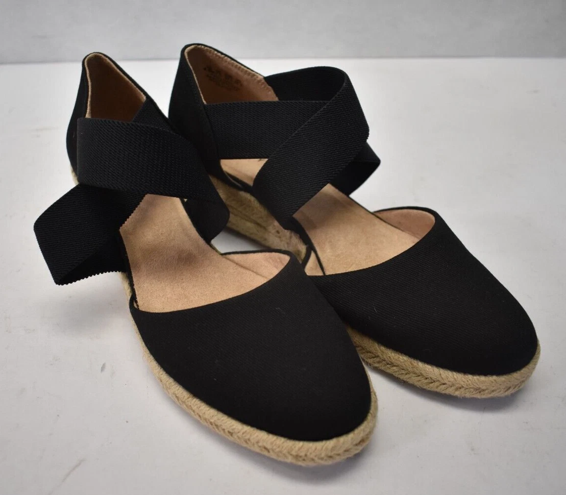 Lifestride Keaton Espadrille Wedge Womens Sandals Size 9 1 2 M