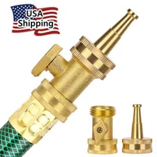 Brass Garden Nozzles Heavy Duty Adjustable Twist Water Hose High Pressure Us