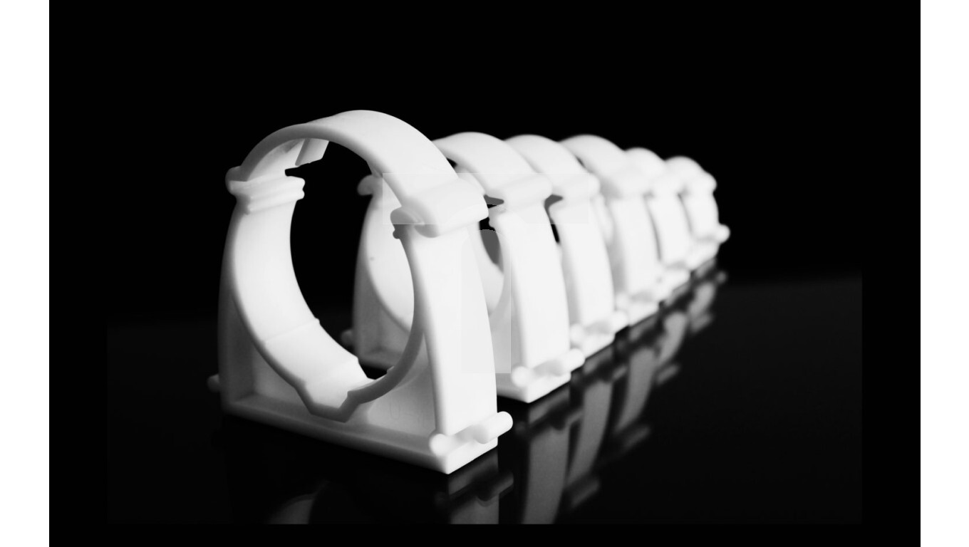 Closed handle for pipes 50mm white UZ 50 10503 /100pcs/ /100pcs/ /T2UK