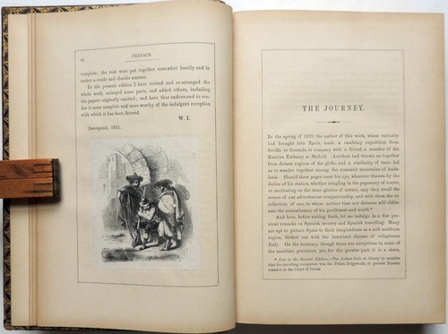 1851 ALHAMBRA Washington Irving RARE Fine Binding Leather Felix Darley Pushkin - Picture 9 of 12