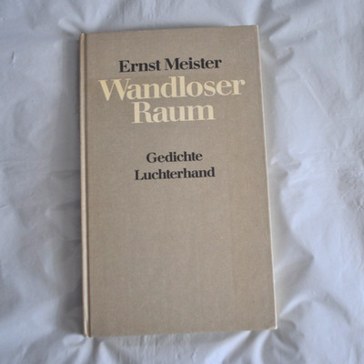 German Edition Wandloser Raum by Ernst Meister Gedichte Luchterhand 1979 Book