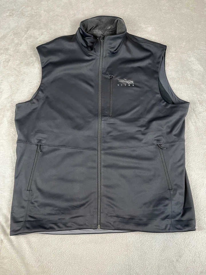 Sitka Jetstream Vest Mens XL Black Windstopper Gore-Tex Softshell Sleeveless - Image 2 of 4