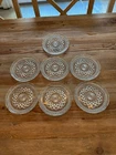 Set of 7 Vintage Anchor Hocking Wexford 6" Scallop Edge Dessert/Bread Plates