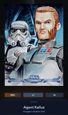 Agent Kallus Stellar Art 250cc Blue Star Wars Card Trader Smuggler s Outpost