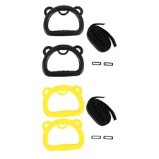 2x Gymnastics Rings with Webbing Gym Hanging Rings for Park Exercise Workout