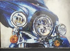 Harley-Davidson Wall Poster Collectible Art blue daytona electra glide 24x36