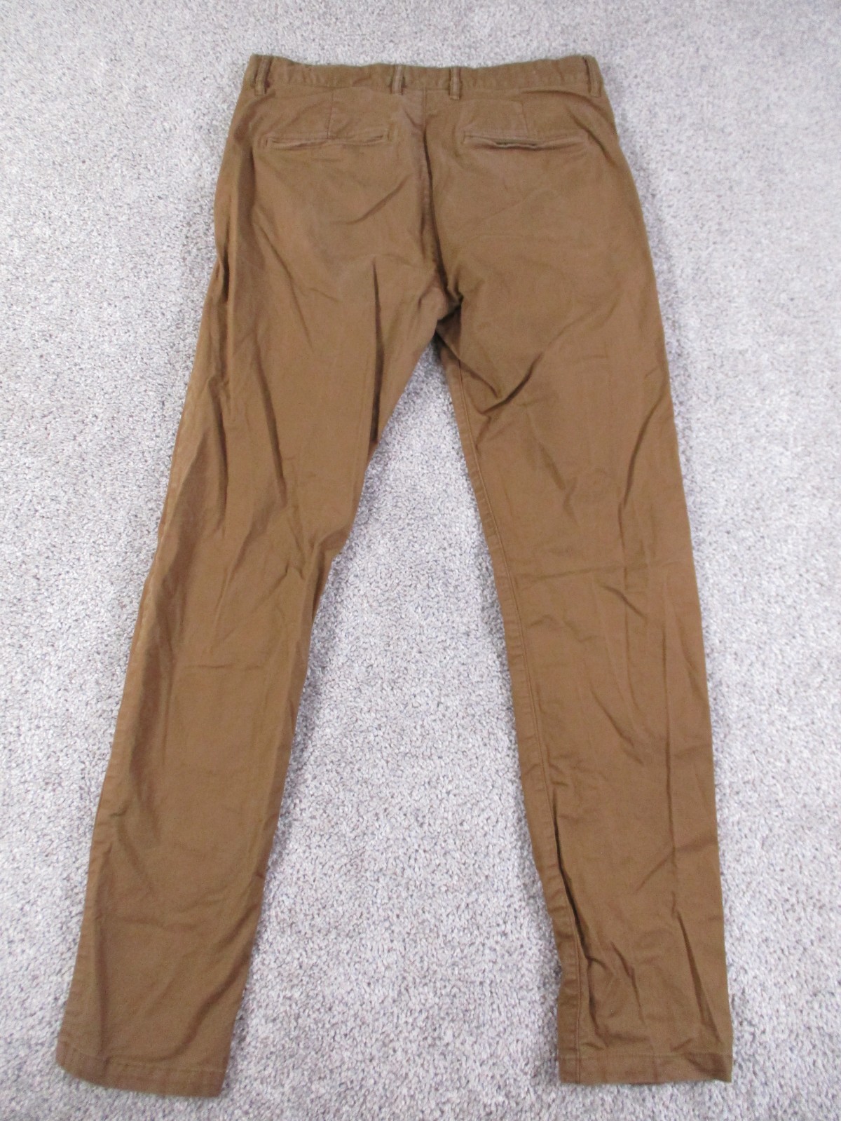Label Of Graded Goods H&M Mens Dress Pants 31 Skinny Fit Brown Cotton Blend thumbnail 10
