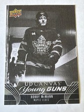 2023 Upper Deck Bobby McMann Rookie Canvas Black White #C214 Maple Leafs