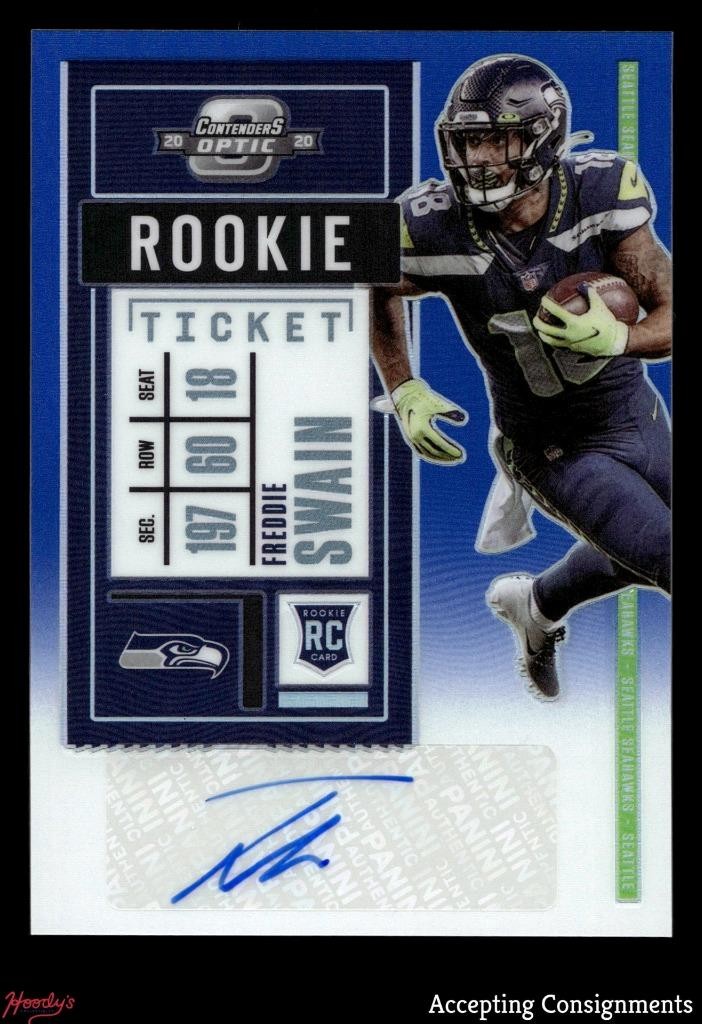 Freddie Swain Panini Contenders Optic #196 Autograph-Blue