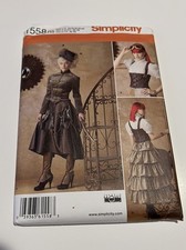 Simplicity 1558 Steam Punk Costumes Women's Size R5 14 16 18 20 22