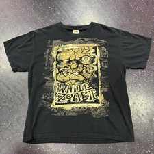 Vintage 90s WHITE ZOMBIE I Am Hell Black ROB ZOMBIE T-shirt Adult L Faded