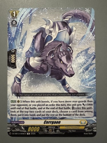 CARDFIGHT VANGUARD CERRGAON (KETER SANCTUARY GRADE 1) DZ-SS13/009EN TD