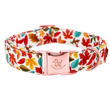 Fall Dog Collar Autumn Leaves Pet Collar Durable Dog Collars Male or Female H...