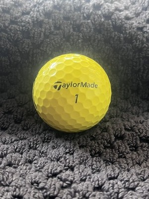 50 Neon Yellow TaylorMade Range Golf Balls 3 Stripe High Visibility Bulk Lot