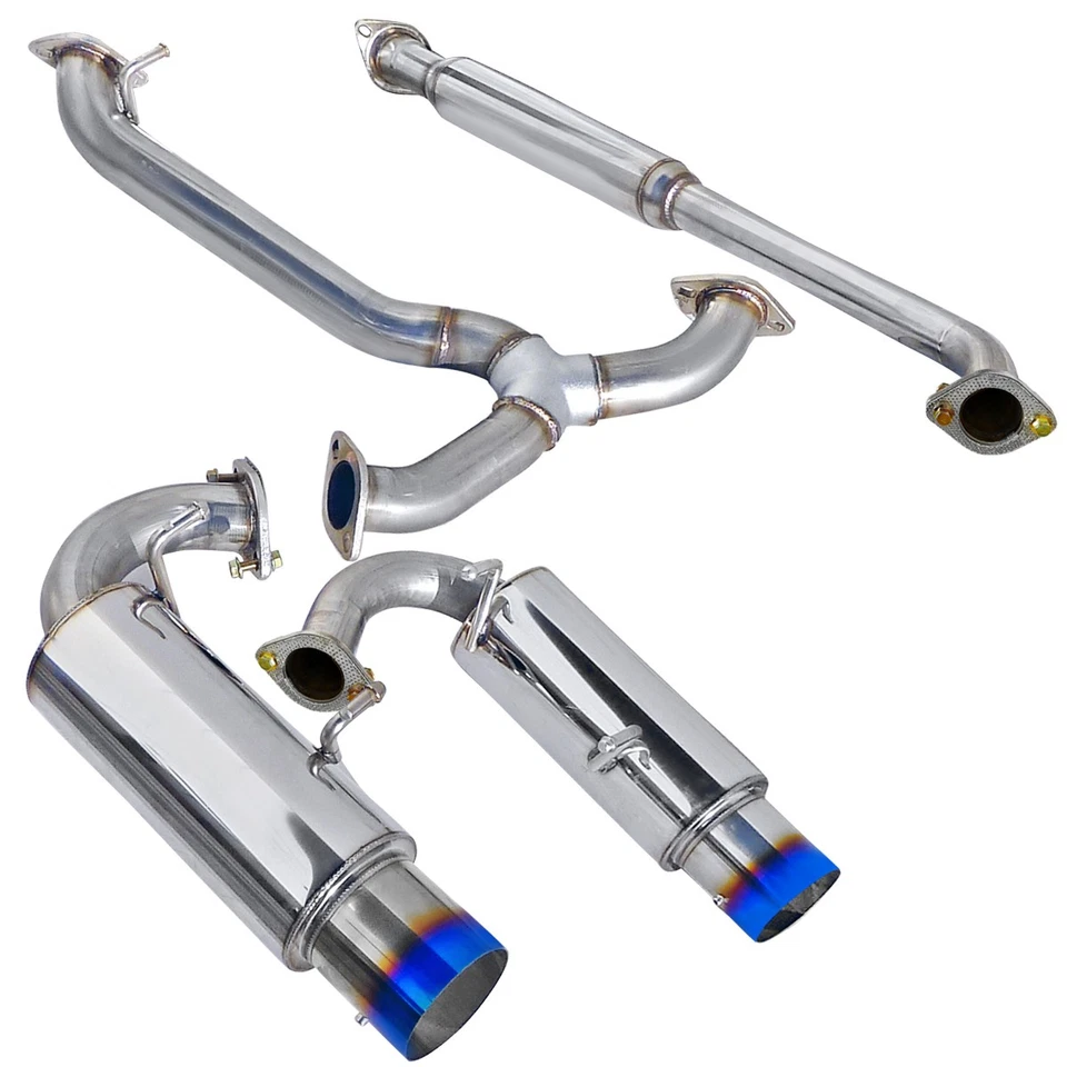 Catback Exhaust Fits 2012-2017 Scion FRS Subaru BRZ Dual Titanium Tip+Silencer - Image 2 of 4