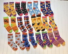 Kids Halloween Fancy Design Crew Socks (12 Pairs) New Spooky Different Patterns