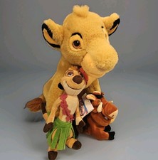 Disney Lion King Simba Timon Pumbaa Plush Bundle Hula Beanbag Lot of 3
