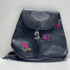 Harley-Davidson Black Floral Embroidered Backpack