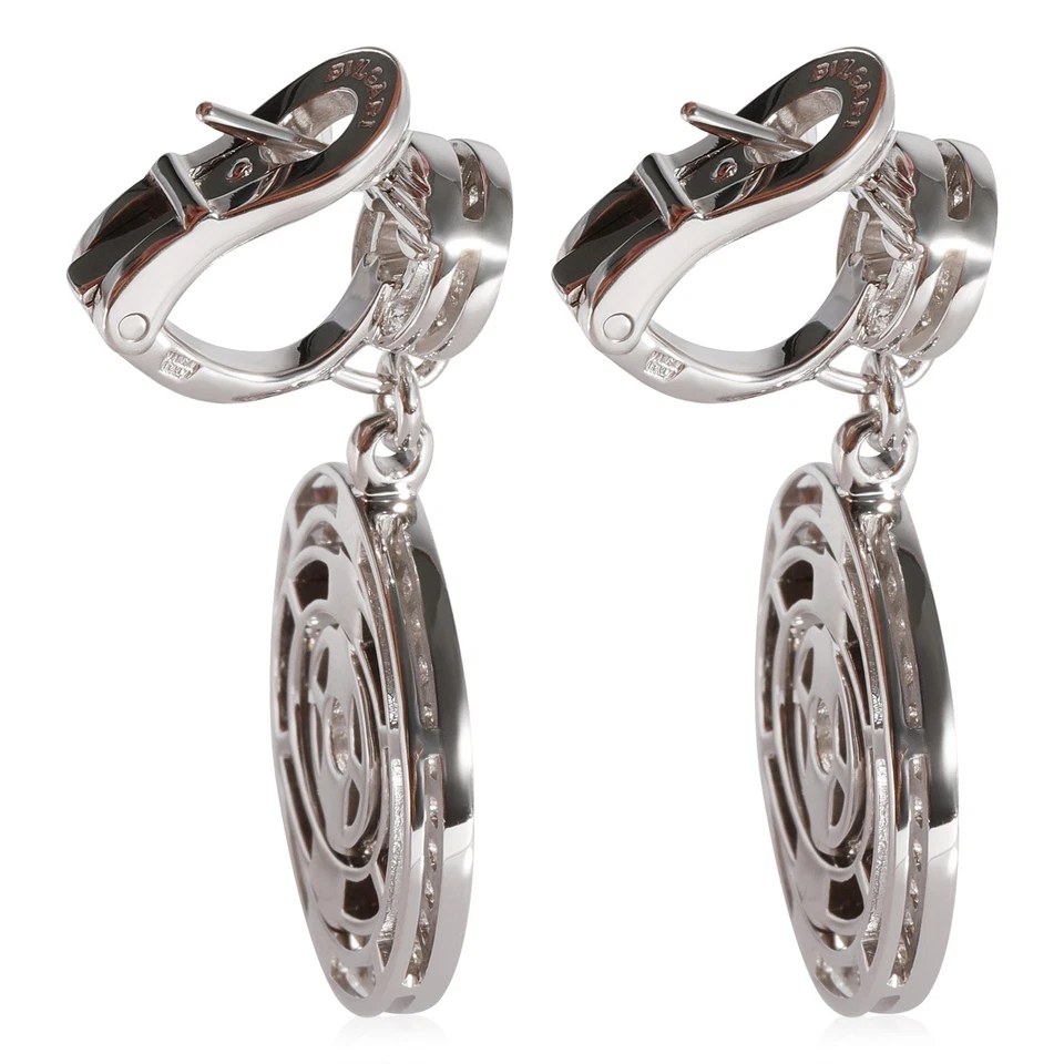 Aretes de diamantes BVLGARI Cerchi Astrale en oro blanco de 18 k 1,3 CTW Foto 2 de 4