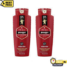 2 Pack Old Spice Men's Body Wash Swagger Cedarwood Scent 24 fl oz Each Bottle